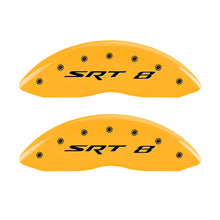 गैलरी व्यूवर में इमेज लोड करें, MGP 4 Caliper Covers Engraved Front &amp; Rear Srt8 Yellow Finish Black Char 2006 Jeep Commander