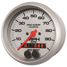 Carica l&#39;immagine nel visualizzatore di Gallery, Autometer Marine Silver 3-3/8in 100MPH GPS Speedometer Gauge