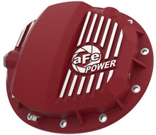 गैलरी व्यूवर में इमेज लोड करें, aFe Pro Series GMCH 9.5 Rear Diff Cover Red w/ Machined Fins 19-20 GM Silverado/Sierra 1500