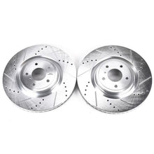 गैलरी व्यूवर में इमेज लोड करें, Power Stop 09-13 Infiniti FX50 Front Evolution Drilled &amp; Slotted Rotors - Pair