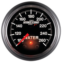 Laden Sie das Bild in den Galerie-Viewer, Autometer Sport-Comp II 52.4mm 100-260 Deg F Water Temp Peak &amp; Warn w/ Electronic Control Gauge