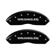 Laden Sie das Bild in den Galerie-Viewer, MGP Front set 2 Caliper Covers Engraved Front WRANGLER Black finish silver ch