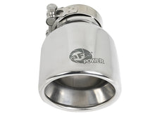 Laden Sie das Bild in den Galerie-Viewer, aFe MACH Force-Xp 304 SS Clamp-On Exhaust Tip 2.5in. Inlet / 4in. Outlet / 6in. L - Polished