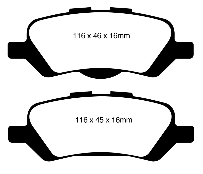 EBC 08+ Toyota Venza 2.7 Greenstuff Rear Brake Pads