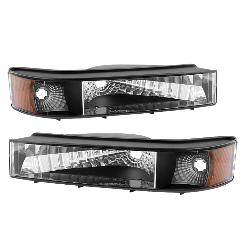 Xtune Ford Bronco/F150 92-96 Amber Bumper Lights Black CBL-JH-FB92-AM-BK