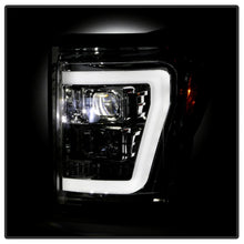 Load image into Gallery viewer, Spyder Ford F250/350/450 11-16 V2 High-Power LED Headlights-White Light Bar-Chrome PRO-YD-FS11V2PL-C