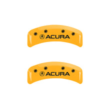 Carica l&#39;immagine nel visualizzatore di Gallery, MGP 4 Caliper Covers Engraved Front &amp; Rear Acura Yellow Finish Black Char 2001 Acura TL