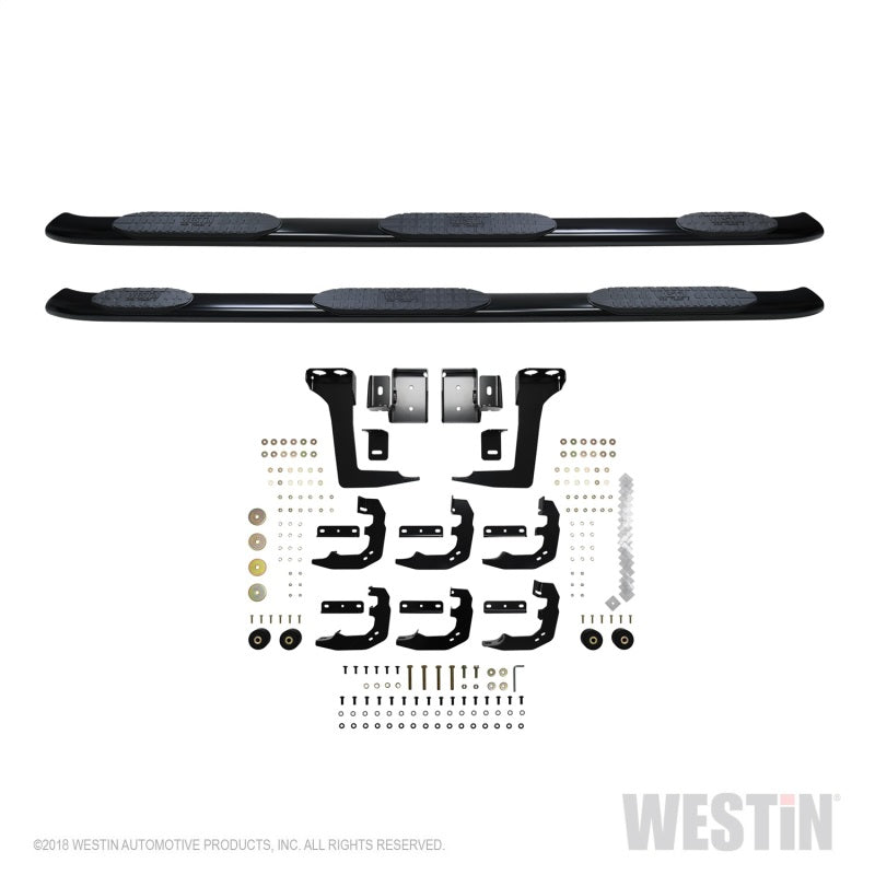 Westin 2019 Ram 1500 Crew Cab w/ 6.5ft Bed PRO TRAXX 5 W2W Oval Nerf Step Bars - Black