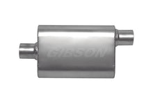 Laden Sie das Bild in den Galerie-Viewer, Gibson CFT Superflow Center/Offset Oval Muffler - 4x9x18in/2.5in Inlet/2.5in Outlet - Stainless