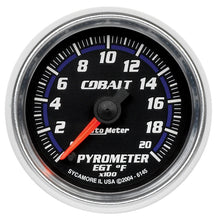 Carica l&#39;immagine nel visualizzatore di Gallery, Autometer Cobalt 52mm 2000 Deg F Electronic Pyrometer Gauge