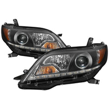 Cargar imagen en el visor de la galería, Spyder Toyota Sienna 2011-2014  Projector Headlights - DRL LED - Black PRO-YD-TSEN11-DRL-BK