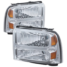 Load image into Gallery viewer, Xtune Ford F250/350/450 Super Duty 05-07 Crystal Headlights Chrome HD-JH-FS05-AM-C