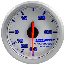 Carica l&#39;immagine nel visualizzatore di Gallery, Autometer Airdrive 2-1/6in Boost/Vac Gauge 30in HG/30 PSI - Silver