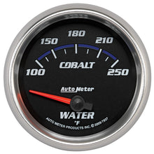 Laden Sie das Bild in den Galerie-Viewer, Autometer Cobalt 66mm 100-250 Degree F Electric Water Temperature Gauge