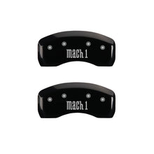 Load image into Gallery viewer, MGP 4 Caliper Covers Engraved Front &amp; Rear Mach 1 Black finish silver ch