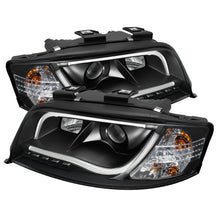 Cargar imagen en el visor de la galería, Spyder Audi A6 02-04 Projector Headlights Halogen ModelLight Tube DRL Blk PRO-YD-ADA601-LTDRL-BK