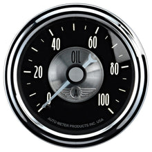 Charger l&#39;image dans la galerie, Autometer Prestige Series Black Diamond 2-1/16in 0-100 PSI Mechanical Oil Pressure Gauge