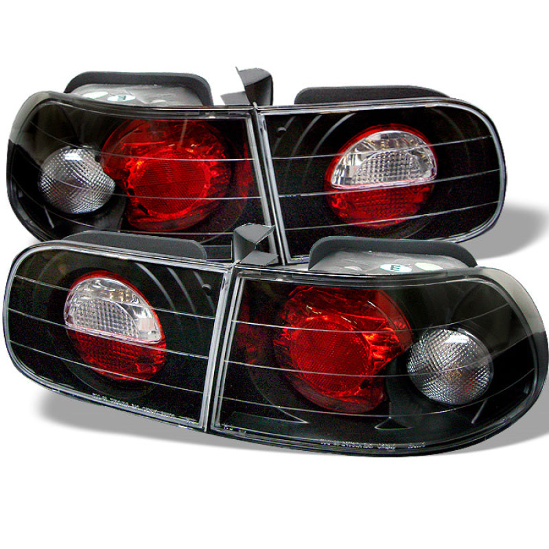 Spyder Honda Civic 92-95 3DR Euro Style Tail Lights Black ALT-YD-HC92-3D-BK