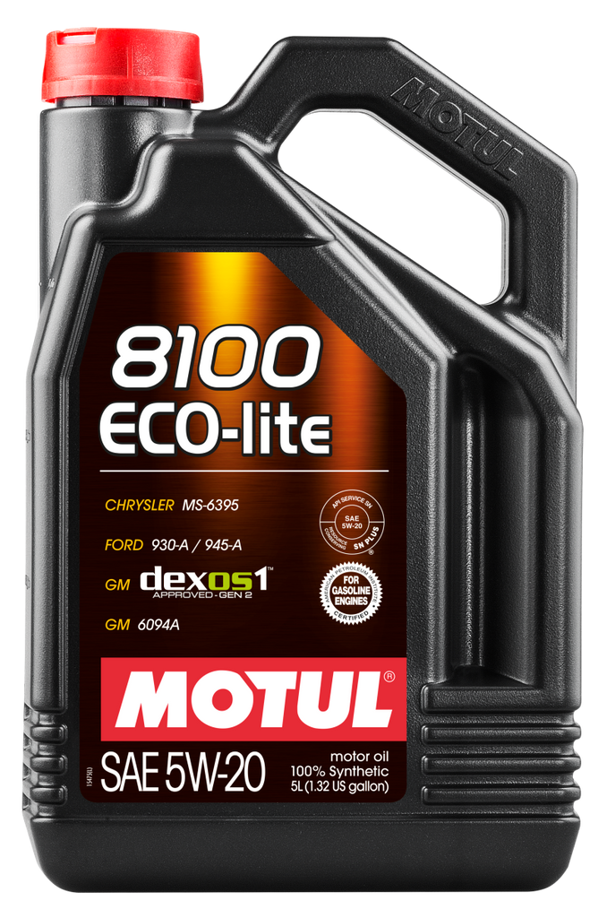 Motul 5L Synthetic Engine Oil 8100 5W20 ECO-LITE - Case of 4