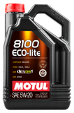 Motul 5L Synthetic Engine Oil 8100 5W20 ECO-LITE - Case of 4