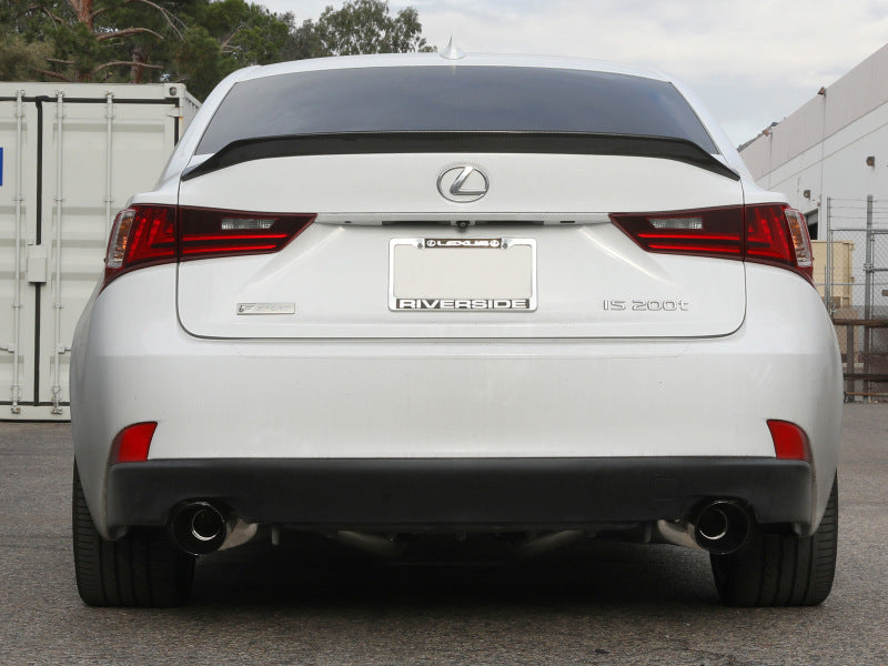 aFe POWER Takeda 16-17 Lexus IS200t L4-2.0L (t) 2.5in-3in 304 SS CB Exhaust w/ Black Tips