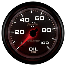 Carica l&#39;immagine nel visualizzatore di Gallery, Autometer Phantom II 2-5/8in 100 PSI Mechanical Oil Pressure Gauge