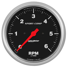 Load image into Gallery viewer, AutoMeter Sport-Comp 5in. 0-6K RPM In-Dash Tachometer Gauge