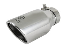 गैलरी व्यूवर में इमेज लोड करें, aFe Takeda 304 Stainless Steel Clamp-On Exhaust Tip 2.5in. Inlet / 4in. Outlet / 8in. L - Polished