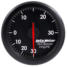 Carica l&#39;immagine nel visualizzatore di Gallery, Autometer Airdrive 2-1/6in Boost/Vac Gauge 30in HG/30 PSI - Black