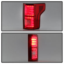 Load image into Gallery viewer, Spyder Ford F150 2015-2017 Light Bar LED Tail Lights - Red Clear ALT-YD-FF15015-LBLED-RC