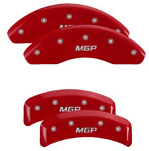 Carica l&#39;immagine nel visualizzatore di Gallery, MGP 4 Caliper Covers Engraved Front &amp; Rear MGP Red Finish Silver Characters 1987 BMW 325