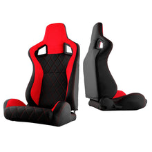 Load image into Gallery viewer, Xtune Scs Style Racing Seat Suede/Pu X (Double Slider) Red/Black Passenger Side RST-SCS-01-RDX-PA