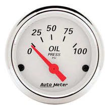 Cargar imagen en el visor de la galería, Autometer Arctic White 52mm 0-100 PSI Short Sweep Electronic Oil  Pressure Gauge