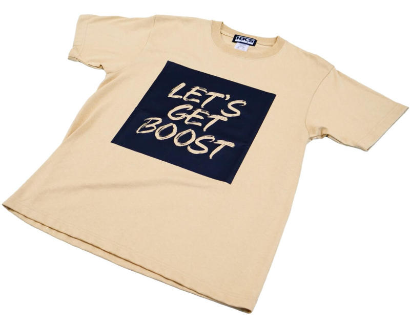 HKS Get Boost T-SHIRT XL/SAND BEIGE