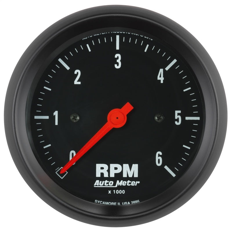 Autometer Z-Series 3-3/8in. 0-6K RPM In-Dash Tachometer Gauge