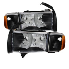 Carica l&#39;immagine nel visualizzatore di Gallery, Xtune Dodge Ram Sport Model Only 1999-2002 OEM Headlights Black HD-JH-DR99-SP-BK