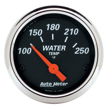 Laden Sie das Bild in den Galerie-Viewer, Autometer Designer Black 2 1/16in 250 Deg F Electronic Water Temp Gauge