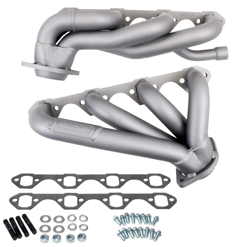 BBK 87-95 Ford F150 Truck 5.8 351 Shorty Unequal Length Exhaust Headers - 1-5/8 Chrome