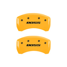 Charger l&#39;image dans la galerie, MGP Rear set 2 Caliper Covers Engraved Rear Boss Yellow finish black ch