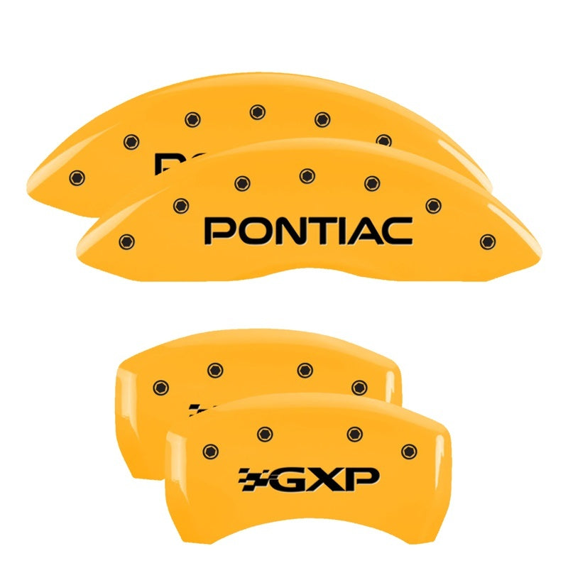 MGP 4 Caliper Covers Engraved Front Pontiac Rear Gxp Yellow Finish Black Char 2008 Pontiac G8