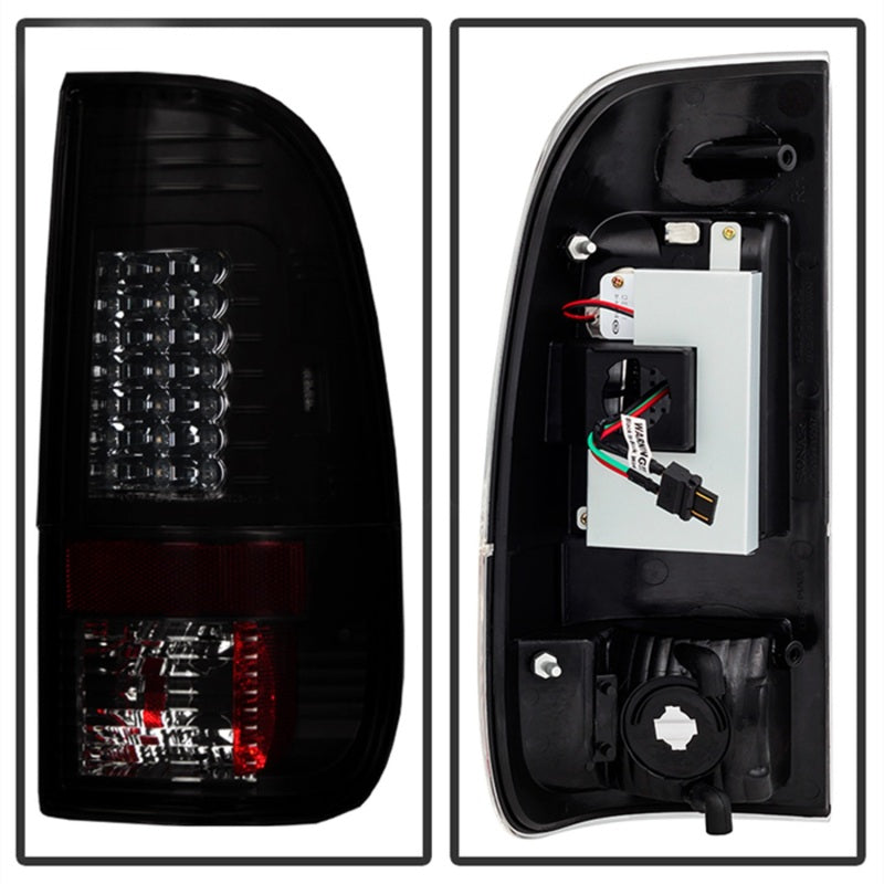 Spyder 08-16 Ford Super Duty Version 2 LED Tail Lights Black Smoke ALT-YD-FS07-LED-G2-BSM