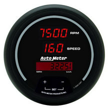 Carica l&#39;immagine nel visualizzatore di Gallery, Autometer Black 85.7mm 8000 RPM/160 MPH or 260 km/h Digital Tach/Speedo Combo Gauge