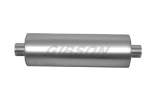 Laden Sie das Bild in den Galerie-Viewer, Gibson SFT Superflow Center/Center Round Muffler - 8x24in/3in Inlet/3in Outlet - Stainless