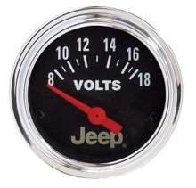 Laden Sie das Bild in den Galerie-Viewer, Autometer Jeep 52mm 8-18 Volts Short Sweep Electronic Voltmeter Gauge