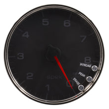 Charger l&#39;image dans la galerie, Autometer Spek-Pro Gauge Tachometer 5in 8K Rpm W/Shift Light &amp; Peak Mem Black/Chrome