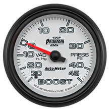 Charger l&#39;image dans la galerie, Autometer Phantom II 2-5/8in 30INHG-45PSI Phantom Mechanical Boost/Vacuum Gauge