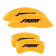 Laden Sie das Bild in den Galerie-Viewer, MGP 4 Caliper Covers Engraved Front &amp; Rear Oval logo/Ford Yellow finish black ch