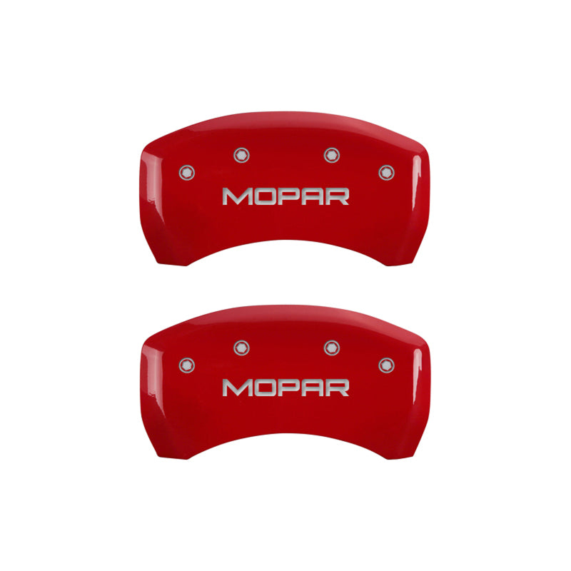 MGP 4 Caliper Covers Engraved Front & Rear MOPAR Yellow finish black ch