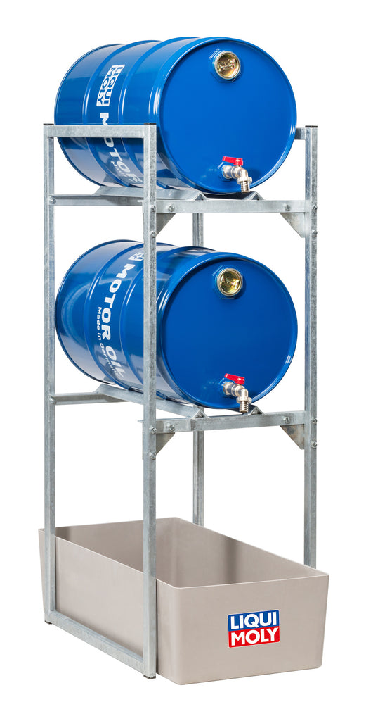 LIQUI MOLY Drum Rack For 2 x 60L Drums w/ Oil Drip Pan