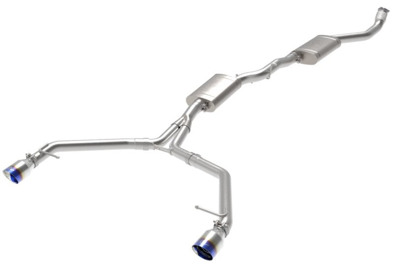 afe MACH Force-Xp 13-16 Audi Allroad L4 SS Cat-Back Exhaust w/ Blue Flame Tips